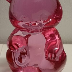 Fenton Pink Bear Accent Decor